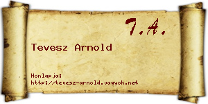 Tevesz Arnold névjegykártya