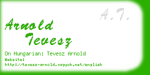 arnold tevesz business card